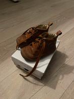 Bruine leren schoentjes - Maat 21, Kinderen en Baby's, Babykleding | Schoentjes en Sokjes, Ophalen of Verzenden, Gebruikt, Jongetje of Meisje