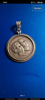 Zilveren herdenkingspenning Juliana & Bernhard 1937 – hanger, Postzegels en Munten, Penningen en Medailles, Ophalen of Verzenden