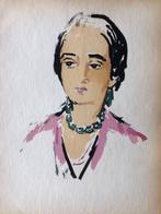 Kees van Dongen: Tête de femme, pochoir, Ophalen of Verzenden