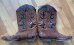 Vintage bruin leren cowboylaarzen boots 39, Lage of Enkellaarzen, Gedragen, Ophalen of Verzenden, Bruin