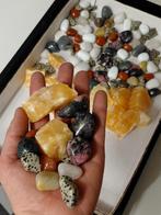 Partij mineralen oranje calciet, rhodoniet, jaspis etc., Ophalen of Verzenden