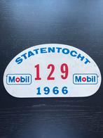 Vintage StatenTocht Mobil Rally Schild 1966, Ophalen of Verzenden, Gebruikt, Auto's