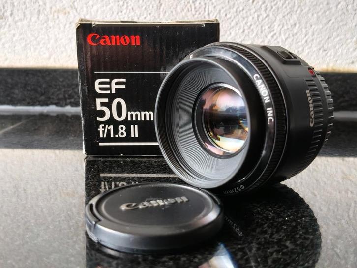 Canon EF 50mm f/1.8 II· Canon EF 50mm f/1.8 II, Audio, Tv en Foto, Fotografie | Lenzen en Objectieven, Zo goed als nieuw, Standaardlens