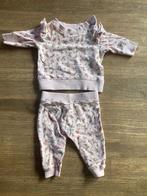 Setje voor meisje maat 50 Roze met bloemen, Kinderen en Baby's, Babykleding | Maat 50, Ophalen of Verzenden, Gebruikt, Meisje