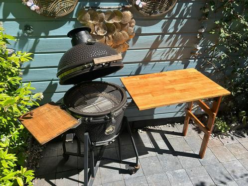 Grizzly BBQ kamado medium compleet, Tuin en Terras, Houtskoolbarbecues, Met accessoires, Ophalen