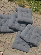 6 Grijze witte streep tuinstoel buiten kussens h&m home, Ophalen, Zo goed als nieuw
