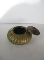 Vintage asbakje met deksel / messing, Ophalen, Gebruikt, Asbak