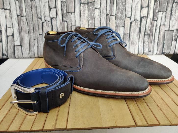 Floris van Bommel heren laarsjes + riem - Maat 42, Kleding | Heren, Schoenen, Zo goed als nieuw, Boots, Overige kleuren, Verzenden