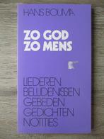 Zo god zo mens - Hans Bouma, Boeken, Ophalen of Verzenden