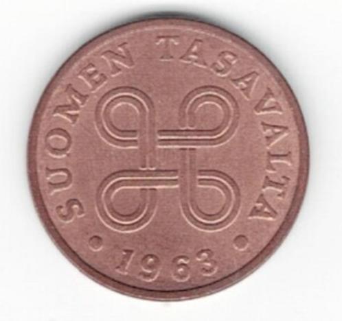 25-691 Finland 1 penni 1963, Postzegels en Munten, Munten | Europa | Niet-Euromunten, Losse munt, Overige landen, Verzenden