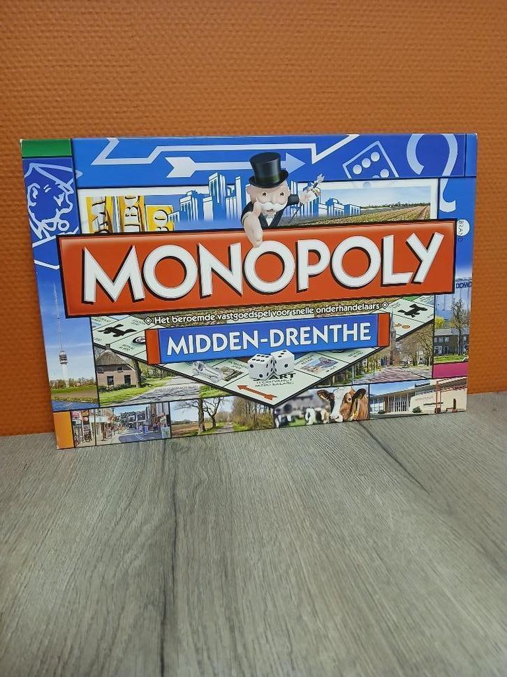 monopoly midden drenthe, Hobby en Vrije tijd, Gezelschapsspellen | Bordspellen, Gebruikt, Een of twee spelers, Drie of vier spelers