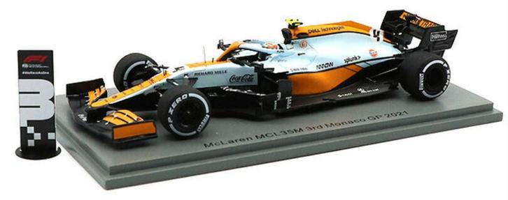 ✅ Lando Norris 1:43 Monaco GP 2021 Mclaren MCL35M S7678, Verzamelen, Automerken, Motoren en Formule 1, Nieuw, Formule 1, Ophalen of Verzenden