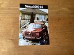 Simca 1000 LS Brochure - Origineel, Ophalen of Verzenden, Gelezen