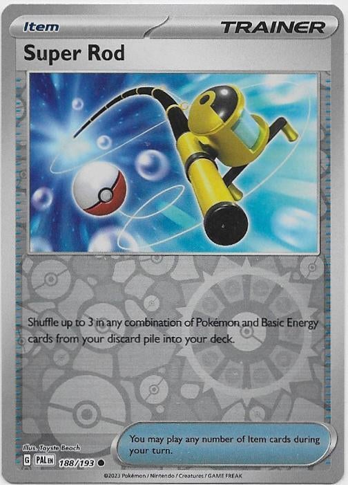 Paldea Evolved,  Super Rod [reverse] 188/193, Verzenden, Nieuw, Losse kaart