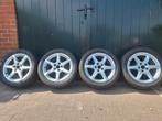 Audi A4 Sportvelgen met Dunlop Zomerbanden 225/50/17, Ophalen, Gebruikt, Banden en Velgen, 17 inch