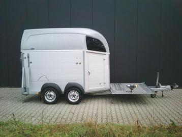 Böckmann 2 paards trailer met koetsenframe en zadelkamer. beschikbaar voor biedingen