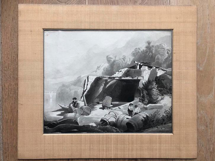 H. Laman Trip: Landschap aan de Rijn, Antiek en Kunst, Kunst | Overige Kunst, Ophalen of Verzenden