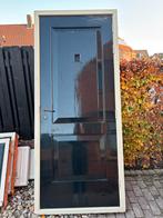 Houten Buitendeur met Luikje & Kozijn (216x85cm), Doe-het-zelf en Verbouw, Deuren en Horren, Ophalen, Gebruikt, 80 tot 100 cm