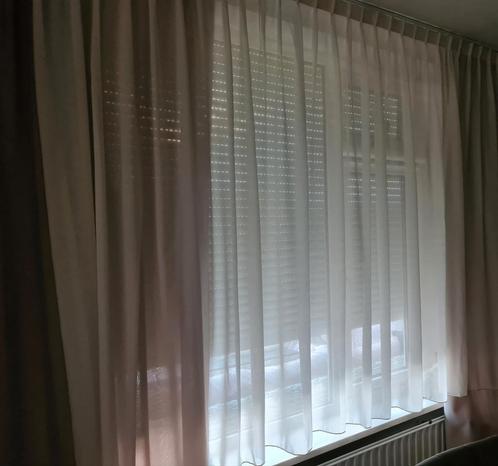 Vitrage, Inbetween met loodband. H.1.20 mtr. Als nieuw!, Huis en Inrichting, Stoffering | Gordijnen en Lamellen, Zo goed als nieuw
