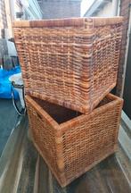 Twee rieten manden - opbergruimte, Overige materialen, Minder dan 50 cm, Gebruikt, Minder dan 50 cm