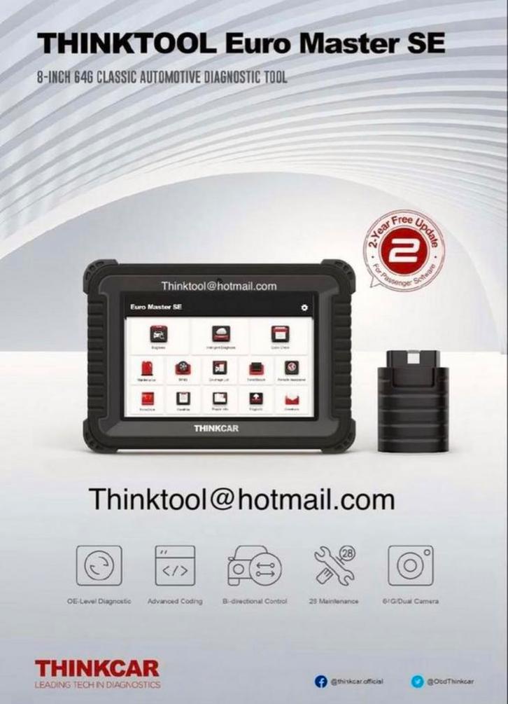 Launch Thinkcar Thinktool Euro Master SE / Platinum S8, Auto diversen, Autogereedschap, Ophalen of Verzenden