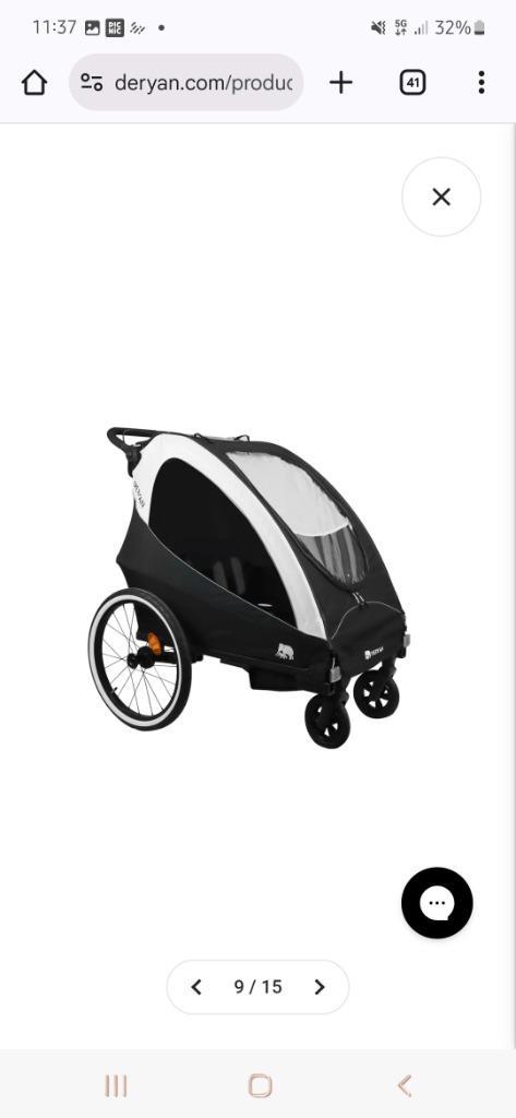 Fietskar voor Kinderen NIEUW, Fietsen en Brommers, Fietsaccessoires | Aanhangers en Karren, Nieuw, Kinderkar, 40 tot 60 kg, Ophalen