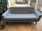 Grijze 3-zits bank sofa met gekleurde knopen, Huis en Inrichting, Banken | Bankstellen, Ophalen, Gebruikt