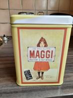 blik Maggi, 10,5 x 10,5 x 13,5, zgan, 1 deukje, Verzamelen, Blikken, Ophalen of Verzenden, Zo goed als nieuw