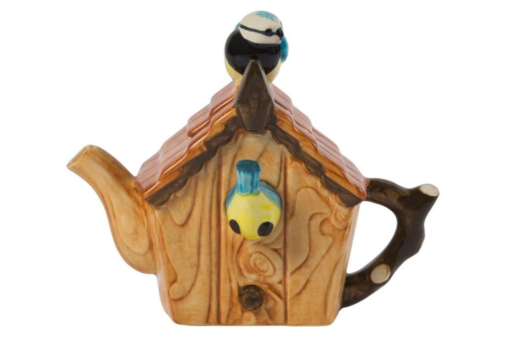 Tea Pottery Teapot Bird Box One Cup Handmade in het U.K., Keramiek, Overige typen, Nieuw, Ophalen of Verzenden