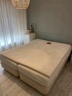 Compleet 2 persoonsbed 160x200, Huis en Inrichting, Slaapkamer | Bedden, Ophalen, Gebruikt, Beige, Tweepersoons