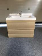 Badkamermeubel ikea met wastafel en kraan, Zo goed als nieuw, Minder dan 100 cm, Wastafelkast, 25 tot 50 cm