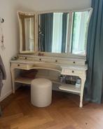 Mooie antieke Kaptafel met Spiegel, Ophalen, Gebruikt, 100 tot 150 cm, Antiek/ vintage/ brocante