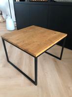 Bijzettafel staal en hout, Ophalen, Minder dan 45 cm, Minder dan 55 cm, Gebruikt