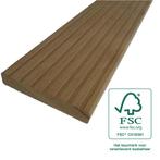 FSC 100% Vlonderplank grof profiel KD 25 x 145 x 3950 mm, Tuin en Terras, Palen, Balken en Planken, Ophalen, Planken, Nieuw, Hardhout