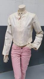 Lakjasje Foxy, wit, nepleer look. Maat XS, maat 34. S25, Kleding | Dames, Tweedehands verkoop, Tweedehands verkoop, Wit, Ophalen of Verzenden