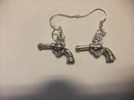 925 sterling zilveren oorbellen met pistolen hangers, Verzenden, Nieuw, Zilver, Zilver