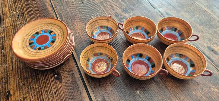 Kyoto Satsuma Porselein Set, Antiek en Kunst, Antiek | Servies compleet, Ophalen of Verzenden