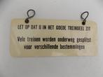 Treinen NS mededelingen bord trein coupe jaren 70 kunststof, Gebruikt, Gelijkstroom of Wisselstroom, Ophalen of Verzenden, NS