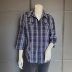Blouse ruit blauw / grijs M, Maat 38/40 (M), Blauw, Ophalen of Verzenden, Zo goed als nieuw