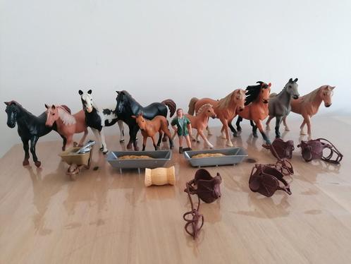 Nep Schleich paarden, hekken en voer, Verzamelen, Speelgoed, Gebruikt, Ophalen of Verzenden