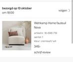 Wehkamp Home Nova Fauteuil - Zo goed als nieuw!, Ophalen, Zo goed als nieuw, Stof, 75 tot 100 cm