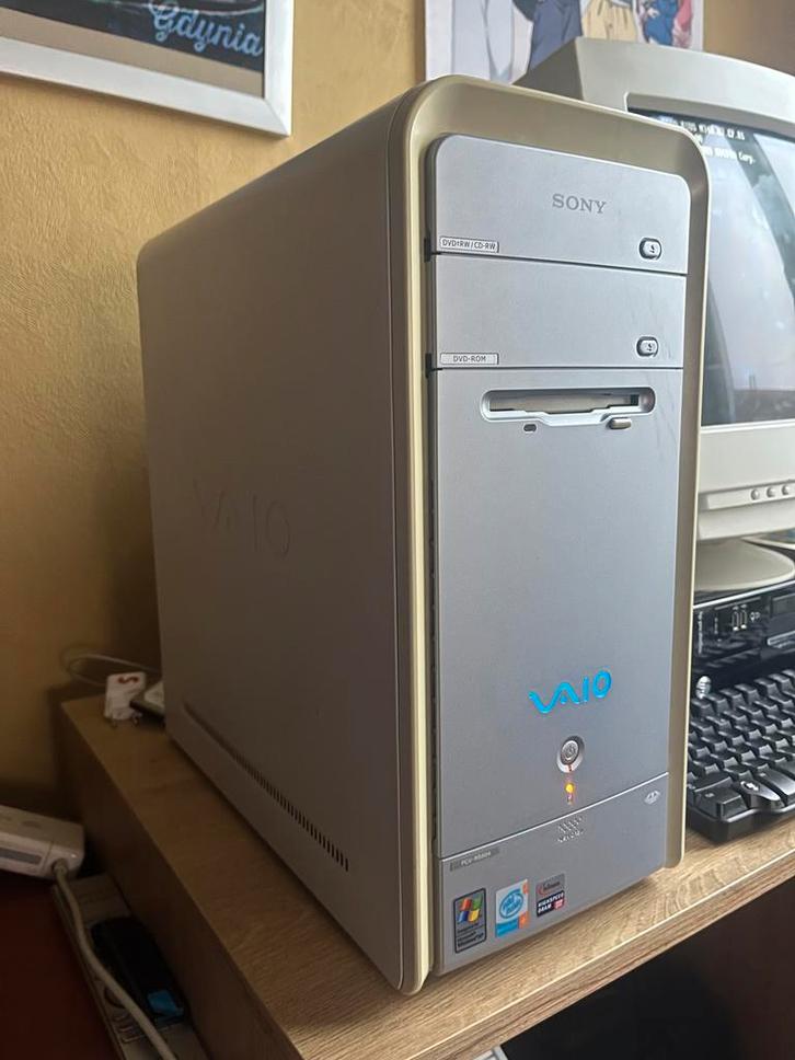 Sony Vaio Retro Pc, Computers en Software, Desktop Pc's, Zo goed als nieuw, 3 tot 4 Ghz, HDD, 4 GB, Met videokaart, Gaming, Ophalen