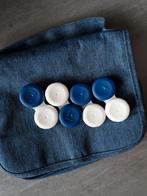 Lenzenkokers (nieuw) en reistasje jeans voor lensenspullen, Ophalen of Verzenden, Zo goed als nieuw