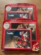 Coca Cola 4 tinplate kerstkaarten, Ophalen of Verzenden, Nieuw, Gebruiksvoorwerp