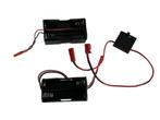 2x batterijhouder + schakelaar 1/10 rc, Hobby en Vrije tijd, Modelbouw | Radiografisch | Auto's, Ophalen of Verzenden, Gebruikt