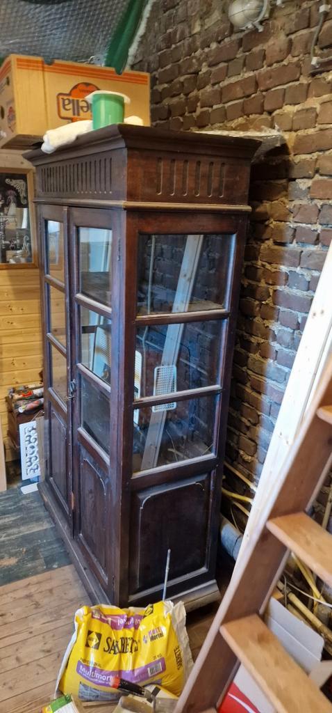 Antieke Vitrinekast, Antiek en Kunst, Antiek | Meubels | Kasten, Ophalen