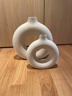 H&M Home Moderne Donut Vazen Set - Wit, Huis en Inrichting, Ophalen, Wit, Aardewerk of Porselein, Zo goed als nieuw