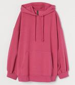 H&M roze cerise oversized capuchonsweater sweater hoodie M, Kleding | Dames, Truien en Vesten, Nieuw, Maat 38/40 (M), H&M, Ophalen of Verzenden