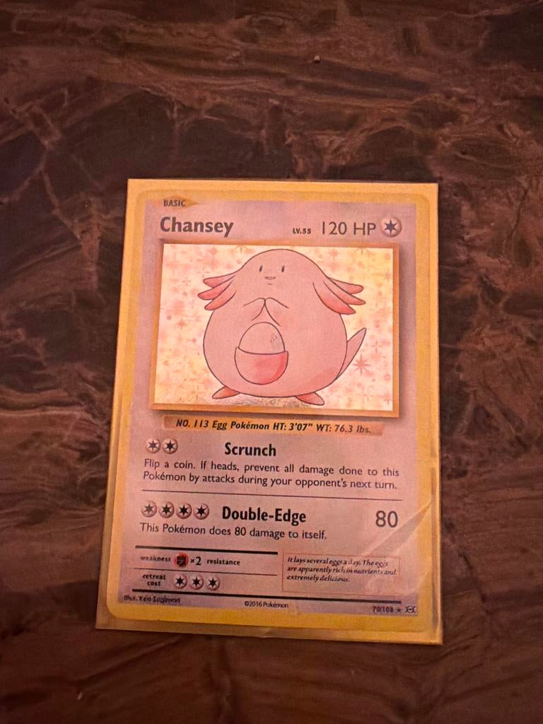 Pokémon kaarten: Chansey + 2 andere kaarten, Ophalen of Verzenden, Gebruikt, Meerdere kaarten