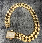 Prachtige 14k gouden moderne cuban armband, Ophalen of Verzenden, Nieuw, Goud, Goud